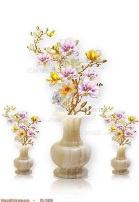 File tranh file gốc bình hoa B120 (ảnh gốc) in trần nhà