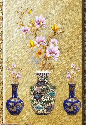 File in lụa file gốc bình hoa B124 (hoa văn) file gốc bình hoa B124