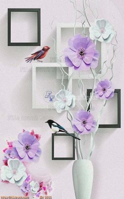 File gốc file gốc bình hoa B161 (in ấn) màu sắc trung thực