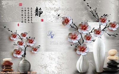 Ảnh mô tả file gốc in mica file gốc bình hoa B169