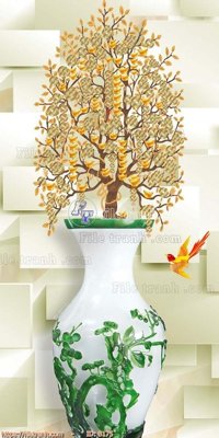 File in trần file gốc bình hoa B175 (file gốc) hoa văn 3D