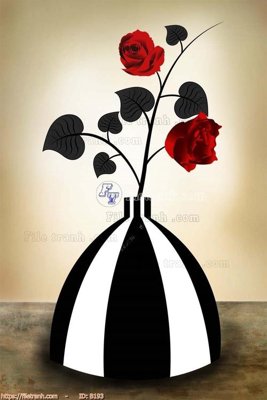 File gốc file gốc bình hoa B193 (PNG) không nền chất lượng