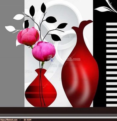 File ảnh file gốc bình hoa B194 (gốc) in poster