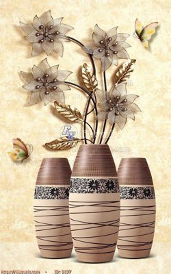 File in lụa file gốc bình hoa B197 (hoa văn) file gốc bình hoa B197