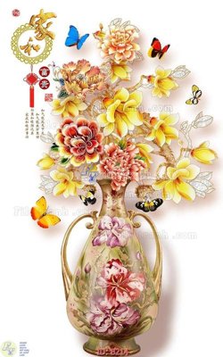 File in ấn chuyên nghiệp file gốc bình hoa B214 (file gốc)