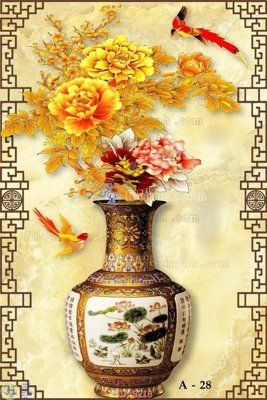 File gốc file gốc bình hoa B218 (ảnh chi tiết) để in trần