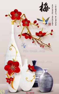 File in ấn file gốc bình hoa B219 chuyên nghiệp