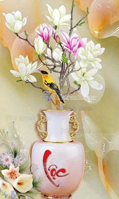 File PSD file gốc bình hoa B228 (gốc) tách lớp chi tiết