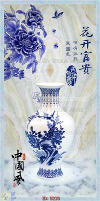 File gốc file gốc bình hoa B230 (in tráng gương) ốp tường
