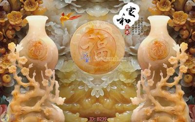 File in trần file gốc bình hoa B239 (bản gốc) bầu trời