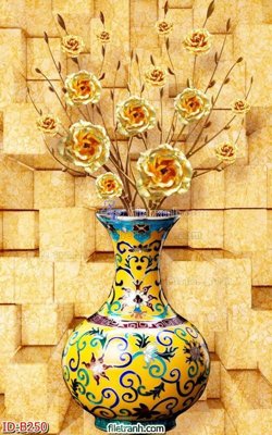 File in ấn file gốc bình hoa B250 (bản gốc) cao cấp