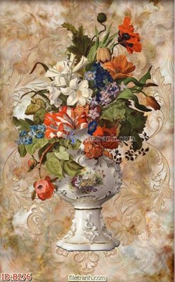 File ảnh file gốc bình hoa B276 (gốc) in decal dán tường