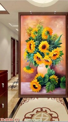 File tranh file gốc bình hoa B286 (gốc) in backlit film