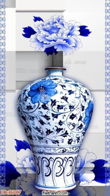 Tải file file gốc bình hoa B307 (ảnh gốc) in gạch 3D