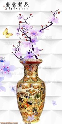 File tranh file gốc bình hoa B33 (ảnh gốc) không bị mờ
