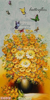 File gốc file gốc bình hoa B349 (in lụa) tranh phong thủy