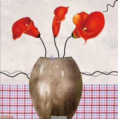 File tranh file gốc bình hoa B360 (gốc) chủ đề động vật