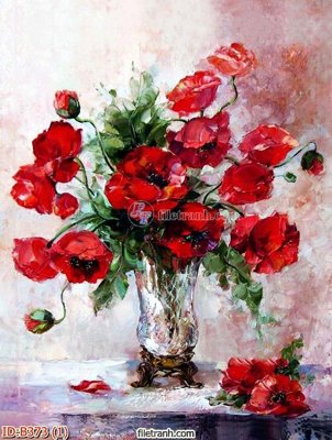 Ảnh gốc file gốc bình hoa B373 (độ nét cao) in mica