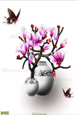 Tải file gốc file gốc bình hoa B405 (in tráng gương) siêu đẹpFile tranh gốc file gốc bình hoa B405 chất lượng cao