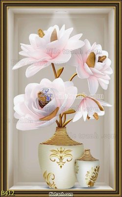 File gốc file gốc bình hoa B412 (in mica) làm quà tặng