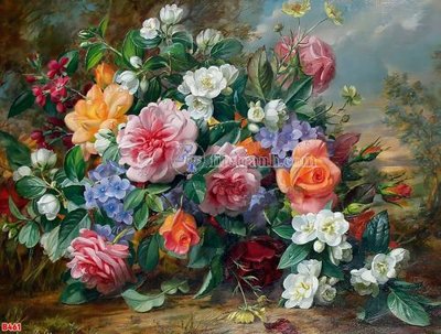 File gốc File tranh bình hoa B461 (phong cách) châu Âu