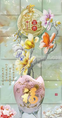 File in ấn cao cấp File tranh bình hoa B480 (file gốc)