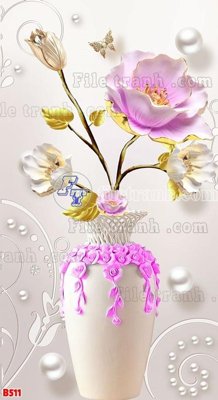 File gốc File tranh bình hoa B511 (dành cho trang trí nội thất)