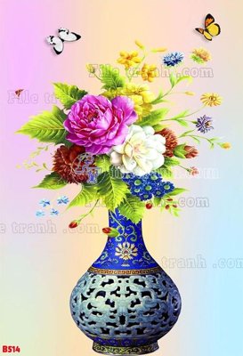 Tải về file gốc File tranh bình hoa B514 (dùng cho in quảng cáo)