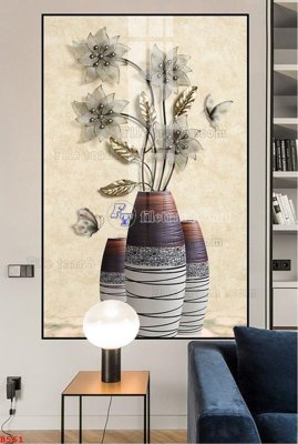 File tranh File tranh bình hoa B561 (bản gốc) trang trí văn phòng