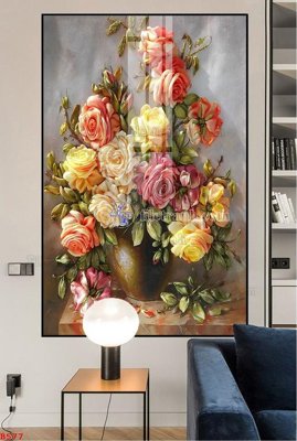 File tranh File tranh bình hoa B577 (gốc) chủ đề thành phố