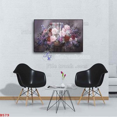 File gốc in ấn File tranh bình hoa B579 (sẵn sàng tải về)