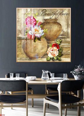 File in trần File tranh bình hoa B593 (file gốc) xuyên sáng