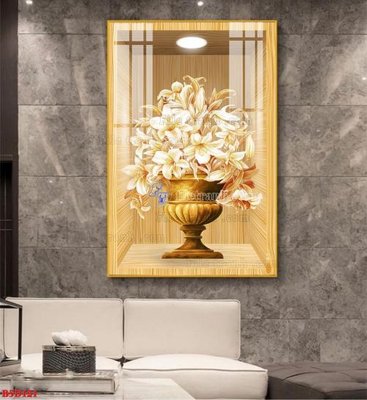 File PSD in ấn File tranh bình hoa 5D ô trưng bày đèn rọi B5D121 (chất lượng cao)