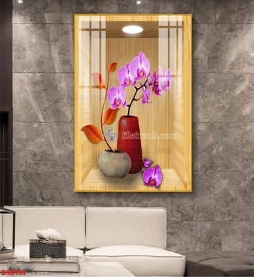 File PSD File tranh bình hoa 5D ô trưng bày đèn rọi B5D153 (nguyên gốc) chất lượng cao