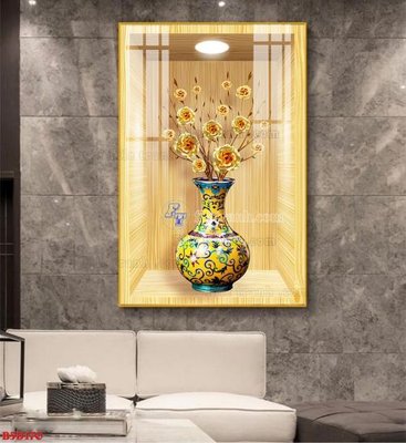 Tải file File tranh bình hoa 5D ô trưng bày đèn rọi B5D170 (gốc) để in ấn ngay