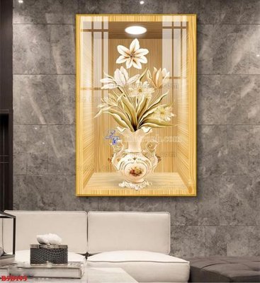 File gốc File tranh bình hoa 5D ô trưng bày đèn rọi B5D193 (phiên bản chuẩn) để in ấn