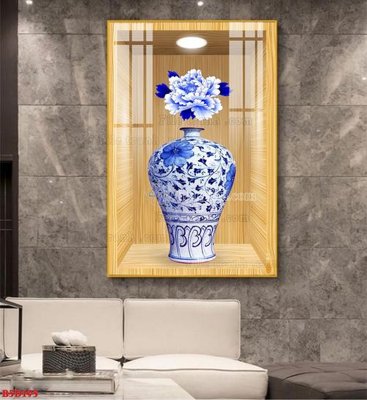 File PSD File tranh bình hoa 5D ô trưng bày đèn rọi B5D195 (bản gốc) độ phân giải cao