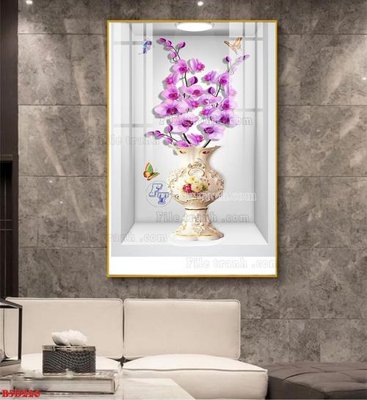 Tải file gốc File tranh bình hoa 5D ô trưng bày đèn rọi B5D226 (in bạt) quảng cáo