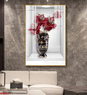 Tải file File tranh bình hoa 5D ô trưng bày đèn rọi B5D231 (ảnh gốc) file AI/EPS