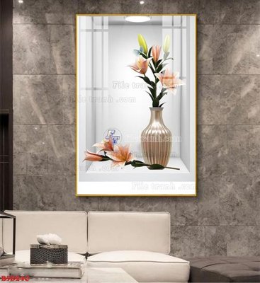 Tải file tranh File tranh bình hoa 5D ô trưng bày đèn rọi B5D240 (gốc) tại Filetranh.com