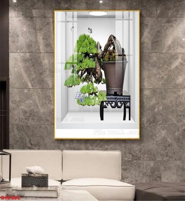 Download file gốc File tranh bình hoa 5D ô trưng bày đèn rọi B5D280 (in lụa) cao cấp