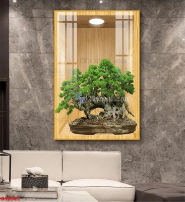 File PSD File tranh bình hoa 5D ô trưng bày đèn rọi B5D301 (bản gốc) cho nhà in