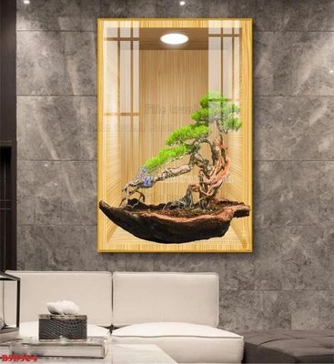 File tranh File tranh bình hoa 5D ô trưng bày đèn rọi B5D304 (file gốc) chuẩn màu in