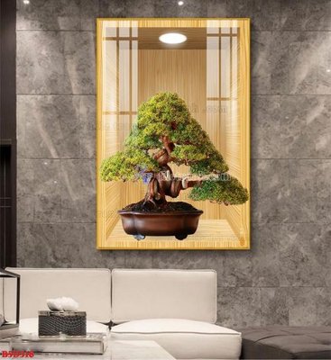 Ảnh gốc File tranh bình hoa 5D ô trưng bày đèn rọi B5D318 (độ nét cao) in mica