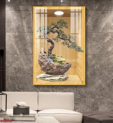 File in trần File tranh bình hoa 5D ô trưng bày đèn rọi B5D336 (file gốc) xuyên sáng