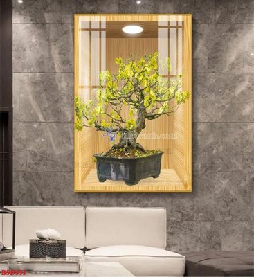 File ảnh File tranh bình hoa 5D ô trưng bày đèn rọi B5D351 (gốc) in decal dán tường