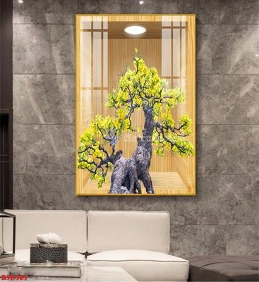 Tải file File tranh bình hoa 5D ô trưng bày đèn rọi B5D365 (gốc) làm tranh treo tường