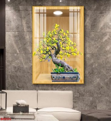 Download file gốc File tranh bình hoa 5D ô trưng bày đèn rọi B5D371 (in lụa) nghệ thuật