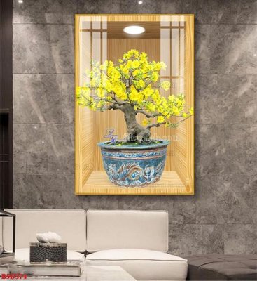 Tải file File tranh bình hoa 5D ô trưng bày đèn rọi B5D374 (ảnh gốc) in tranh kính