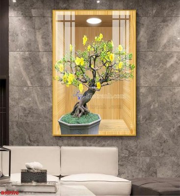 Tải file File tranh bình hoa 5D ô trưng bày đèn rọi B5D376 (gốc) in ấn chất lượng